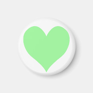 Aimant Coeur vert pâle