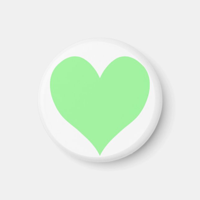 Aimant Coeur vert pâle (Devant)