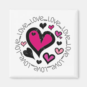 Aimant Coeurs Amour Amour Amour