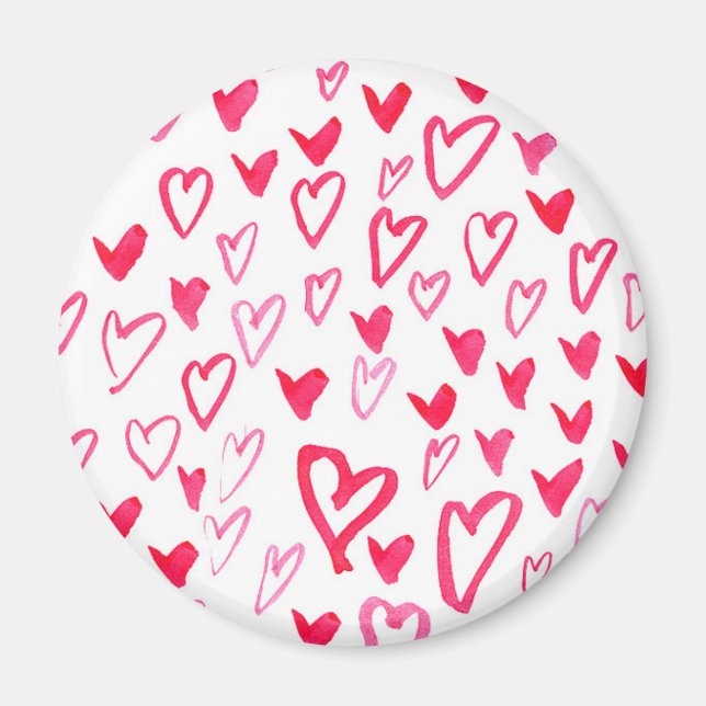 Aimant Coeurs aquarelle | Love Words Motif IV (Devant)