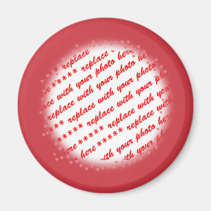 Aimant Coeurs autour de votre Modèle photo