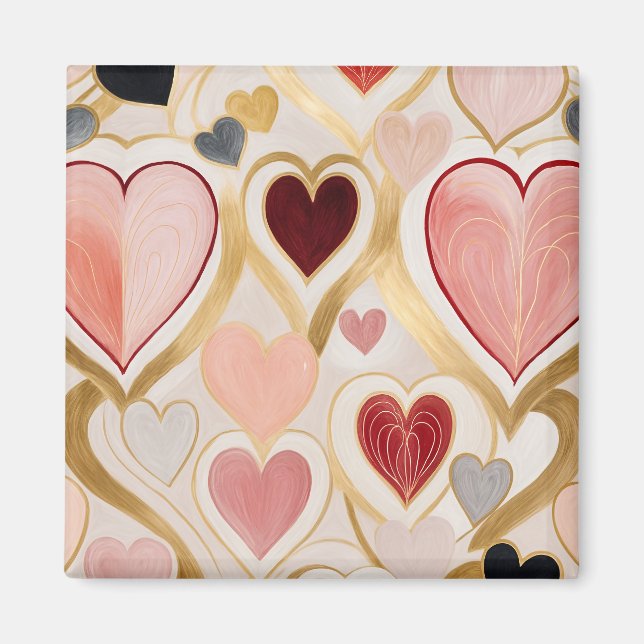 Aimant Coeurs d'amour (Devant)