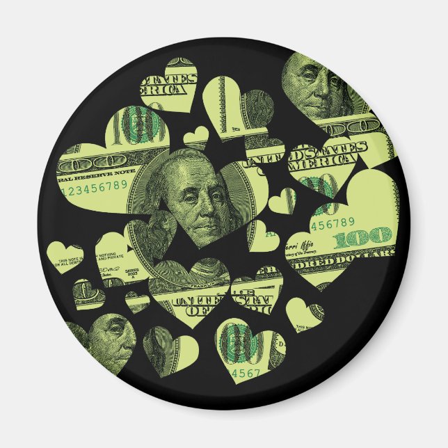 Aimant Coeurs d'argent (Devant)