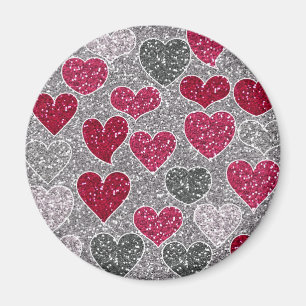 Aimant Coeurs de Bling d'amour de parties scintillantes