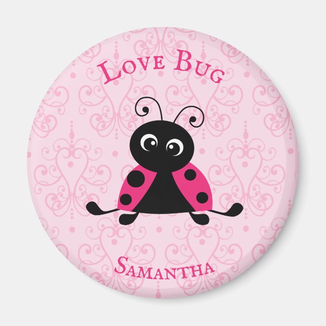 Aimant Coeurs de l'aimant Ladybug personnalisé (Devant)