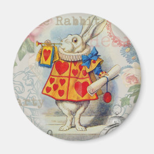 Aimant Cœurs de Lapin Blanc Alice Classique