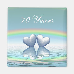 Aimant Coeurs de platine du 70e anniversaire