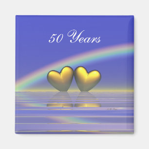 Aimant Coeurs d'or du 50e anniversaire