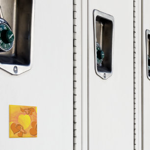 Aimant Coeurs d'orange solide et creuse au-dessus de