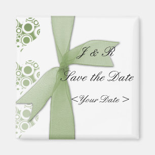Aimant Coeurs et rubans verts