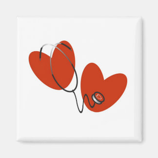 Aimant Coeurs et T-shirts et cadeaux de stéthoscope