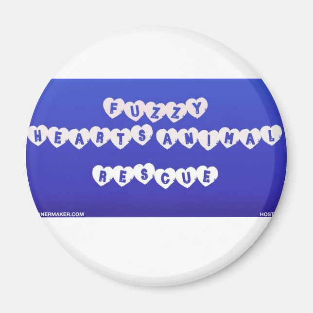 Aimant Coeurs Fuzzy (Devant)