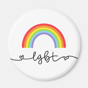 Aimant Coeurs LGBT et arcs-en-ciel