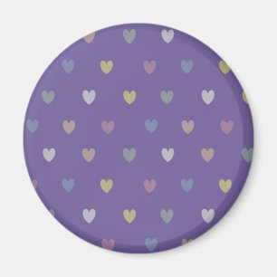 Aimant Coeurs minuscules polka sur violet violet Ultra vi