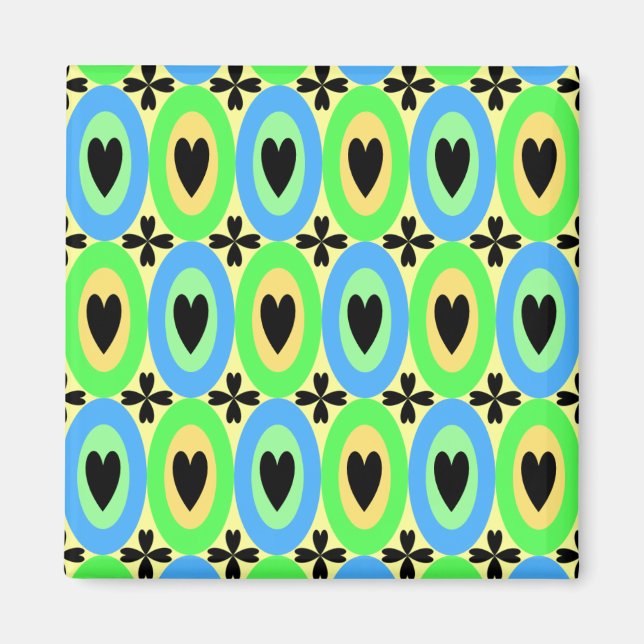 Aimant Coeurs ovales (Devant)