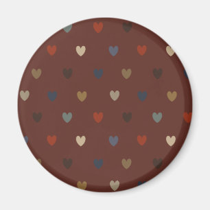 Aimant Coeurs Polka sur kilim brown