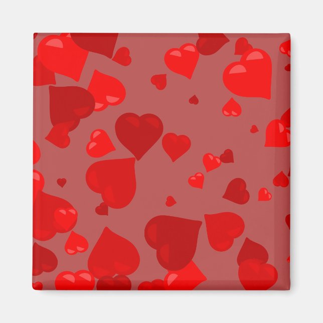 Aimant Coeurs rouges (Devant)