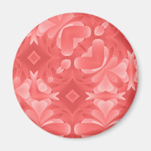 Coeurs rouges et diamants