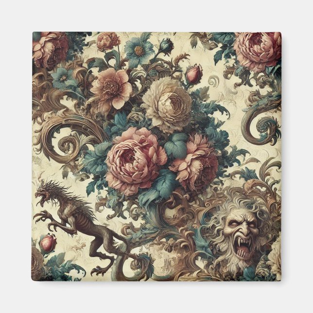 Aimant Coeurs sauvages & Chiens de Gaunt - Gothique victo (Devant)