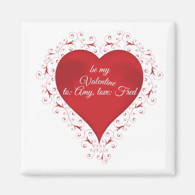 Aimant Coeurs tourbillonnant (Devant)