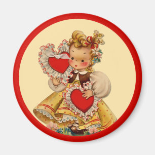 Aimant Coeurs vintages ma chérie