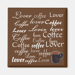 Aimant Coffee Lover Mots
