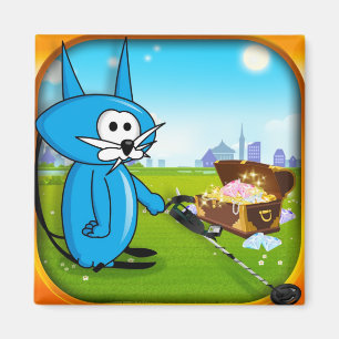 Aimant Coin Chat Riches Détecteur de métal Magnet!