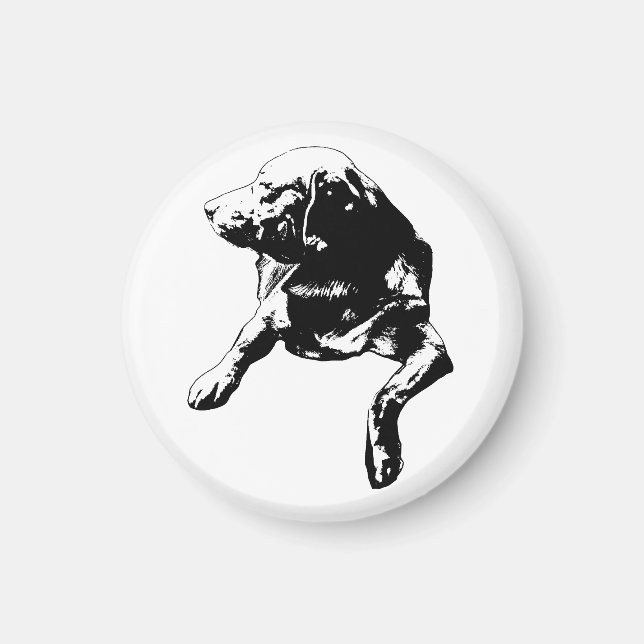 Aimant Coin cuisine Plan : Labrador (Devant)