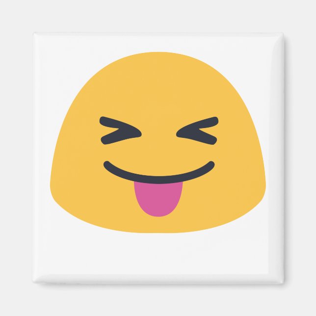 Aimant Coincé la langue yeux fermés Emoji (Devant)