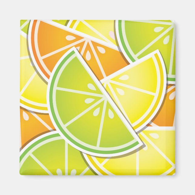 Aimant Coincés d'agrumes funky (Devant)