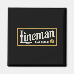 Aimant Col Bleu Lineman vintage Cadeau Rétro Pour Hommes