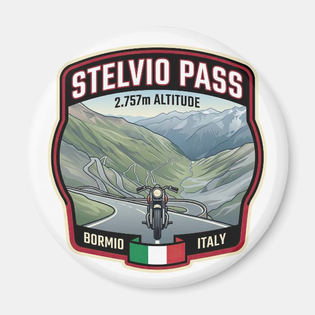Aimant Col du Stelvio - Aventure alpine italienne (Devant)