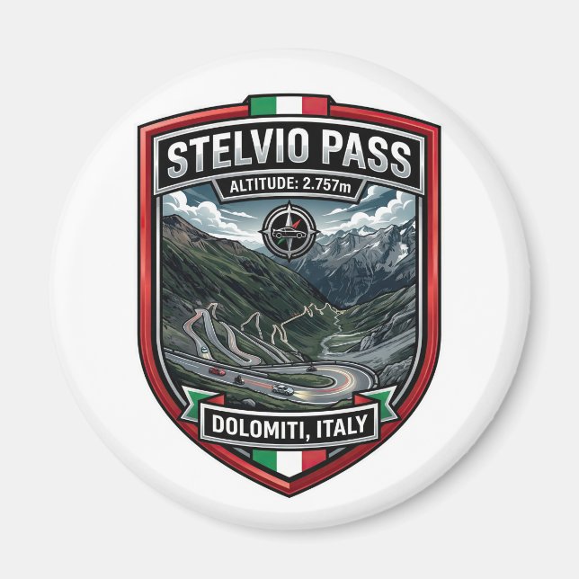 Aimant Col du Stelvio - Expérience de conduite alpine (Devant)