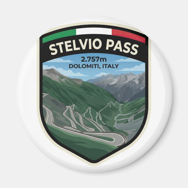 Aimant Col du Stelvio - Route Alpine Scénique (Devant)