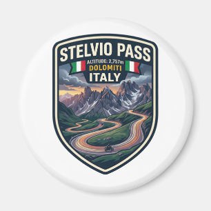 Aimant Col du Stelvio - Route de montagne emblématique d'