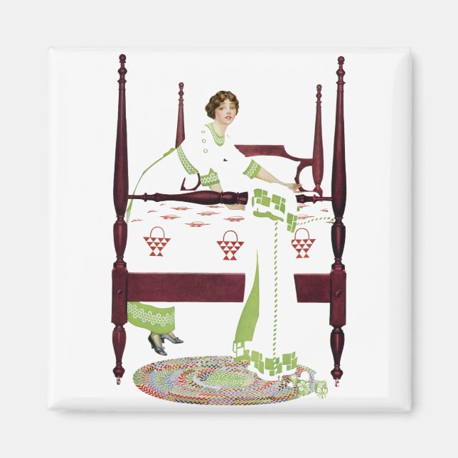 Aimant Coles Phillips femme et quatre affiches et courtep (Devant)