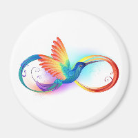 Colibri arc-en-ciel avec symbole Infinity