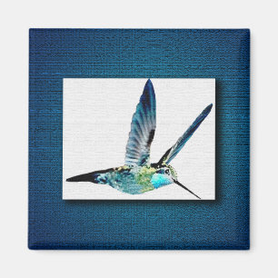 Aimant Colibri bleu