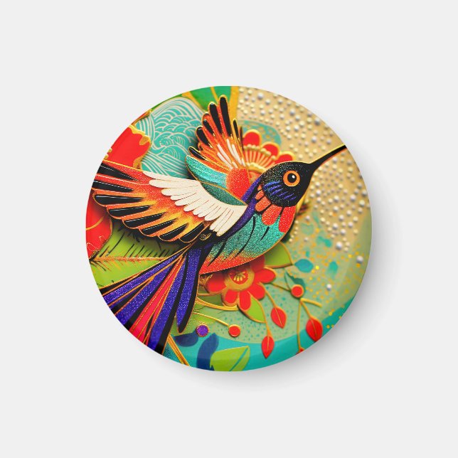 Aimant Colibri occupé (Devant)