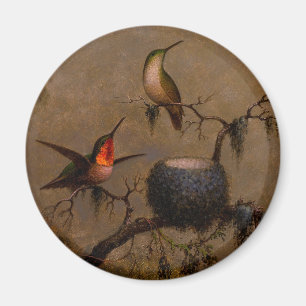 Aimant Colibri oiseau nid victorien de la haie