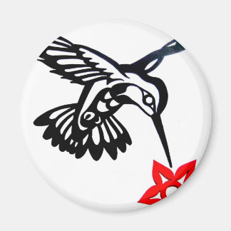 Aimant Colibris et fleurs