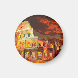 Aimant Colisée Italie Rome Voyage Art Vintage