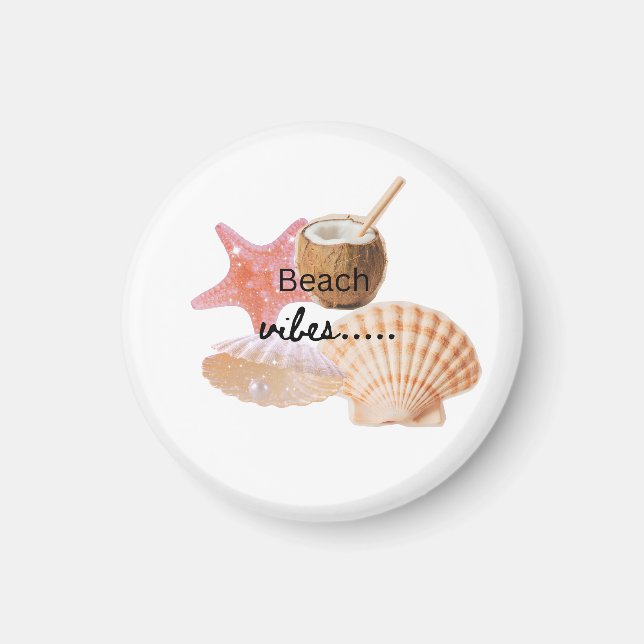 Aimant Collage Coquillages Tropical Beach Vibes Tr (Devant)