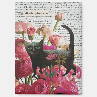 Aimant Collage de chat floral Art mural surréaliste Décor