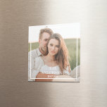 Aimant Collage de couple moderne photo et cadeau familial<br><div class="desc">Collage de couple moderne photo et cadeau familial minimal</div>