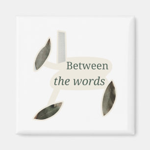 Aimant Collage de feuilles pressées entre les mots