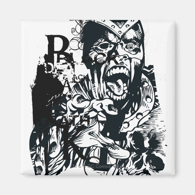 Aimant Collage de la main noire et du crâne (Devant)