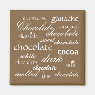 Aimant Collage de mots au chocolat