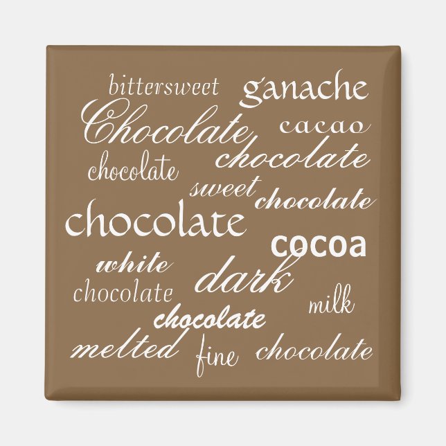 Aimant Collage de mots au chocolat (Devant)