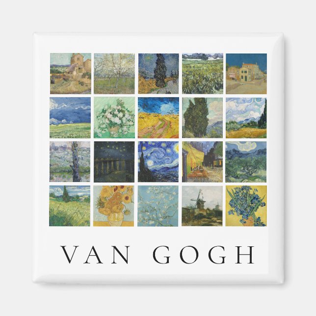 Aimant Collage de peinture fine art Vincent Van Gogh (Devant)